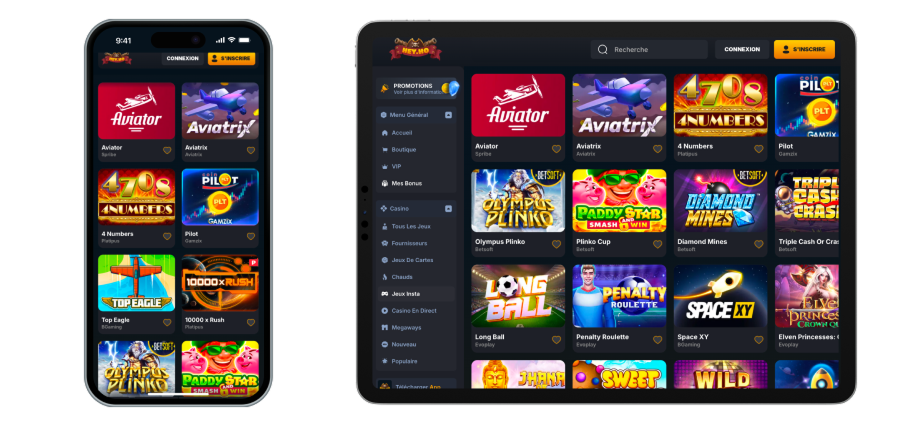 Comment obtenir un bonus sans dépôt dans l'application mobile Casino en Ligne Hey Ho Bonus sans dépôt dans l'application du Hey.Ho Casino