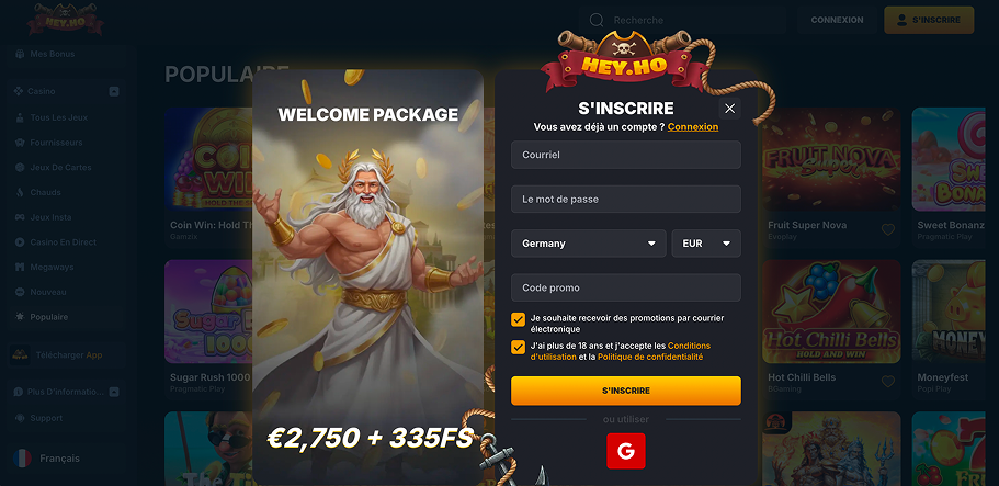 Comment s'inscrire rapidement sur HeyHo Casino Online Connexion et inscription rapides sur Hey Ho Casino en Ligne