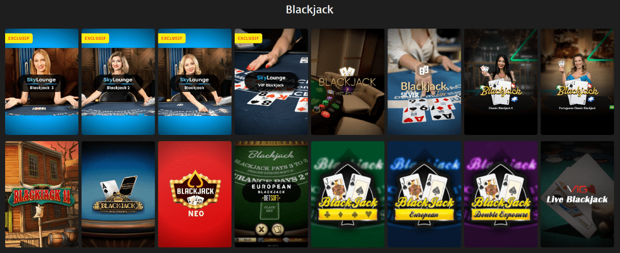 BlackJack Jeux de Casino sur Internet FR