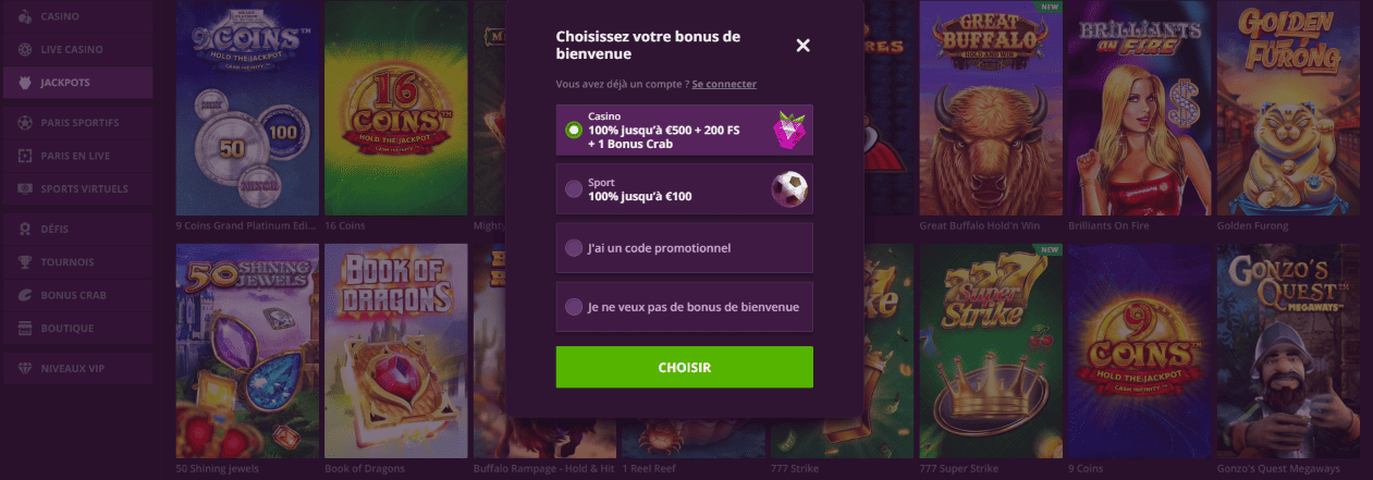 Register au Casino Malina CasinoMalina FR - S'inscrire et Connectez-vous à Votre Compte pour Jouer
