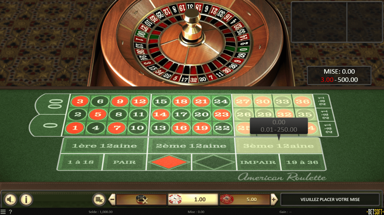 Simulateur Roulette Casino Américaine sur le Net Francophone